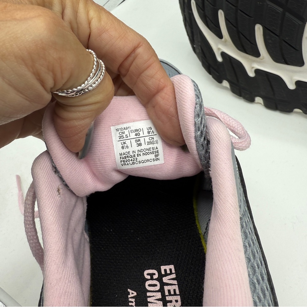 ASICS Gray Pink Gel Contend 7 Lace Up Running Sneakers - Picture 9 of 9